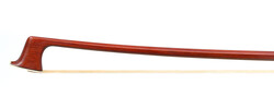 KARL HÖFNER violin bow, dark octagonal Pernambuco stick, ebony & nickel mounted frog with Parisian eyes, GERMANY, 61.6g