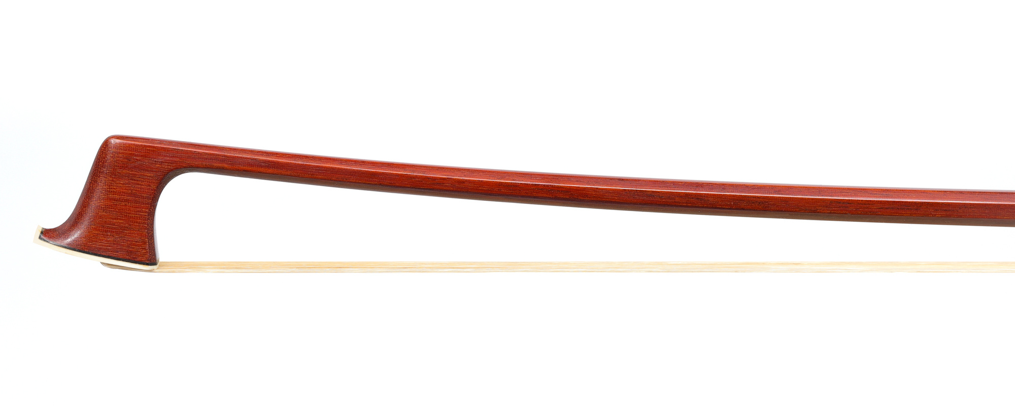 KARL HÖFNER violin bow, dark octagonal Pernambuco stick, ebony & nickel mounted frog with Parisian eyes, GERMANY