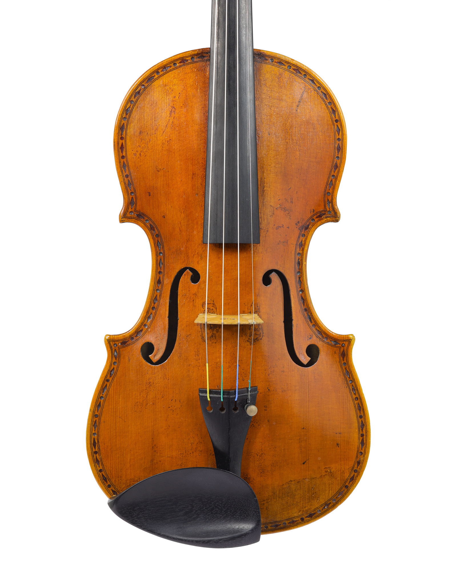 Michael Fischer inlaid violin, 2000, copy of Nicholaus Gagliano, Los Angeles, USA