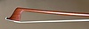 L. GUTHRIE violin bow, round pernambuco stick, ebony frog with plain pearl eye, whalebone wrapping, 61.2g