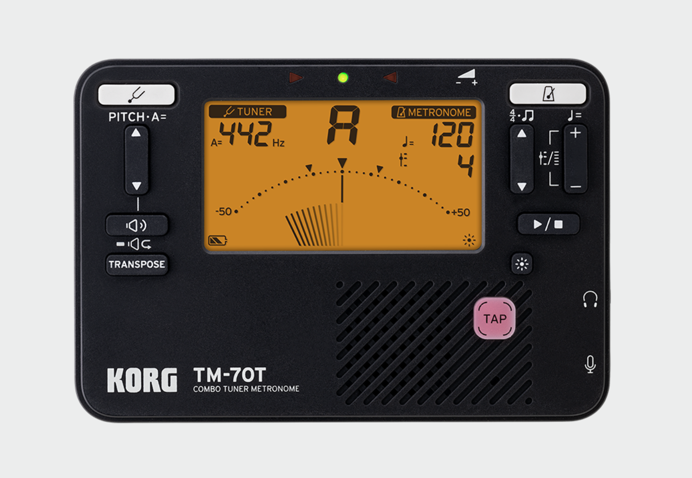 Korg Korg Combo Metronome Tuner TM70T, black