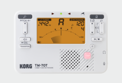 Korg Korg Tuner Metronome Combo TM-70T with Microphone Clip, white | Metzler Violins
