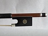 Canadian Andre LAVOYE violin bow, dark brown Pernambuco, ebony & silver frog, Montreal, Quebec, 59.4g