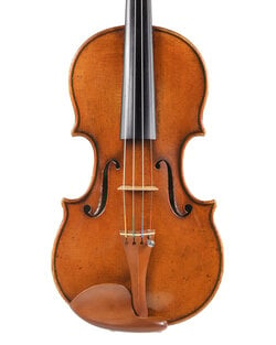 Arlie Moran antiqued violin, opus 6, two-piece back, 1963, Fresno, California (signed)