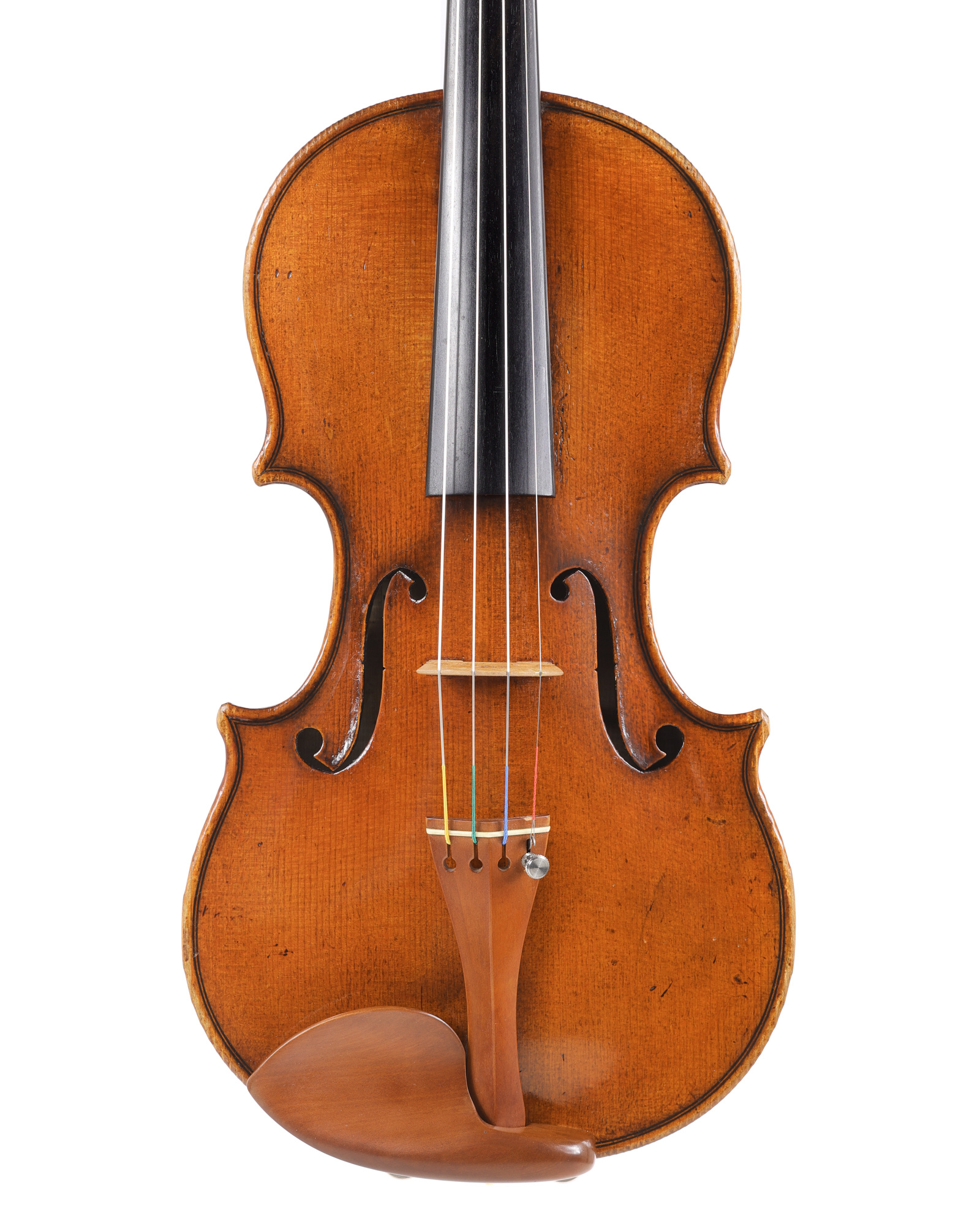 Arlie Moran antiqued violin, opus 6, two-piece back, 1963, Fresno, California (signed)