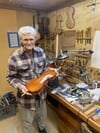 Arlie Moran antiqued violin, opus 53, one-piece back, 2016, Los Angeles, California (branded internally)
