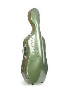 BAM France BAM Graffiti Hightech Slim Cello Case, Green with orange seal | Metzler Violins