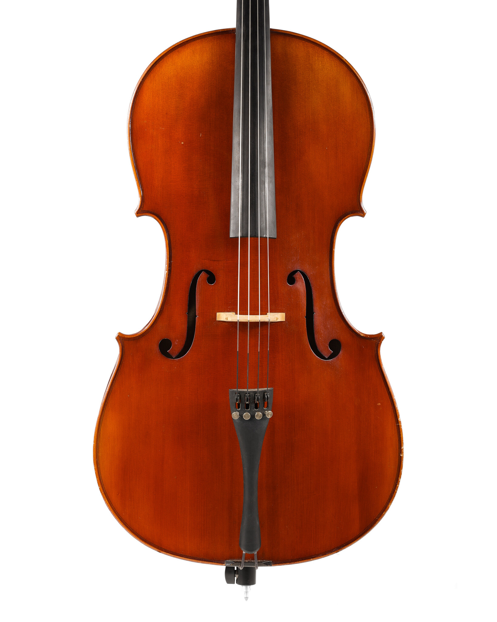 Unlabeled 4/4 carved cello, highly flamed maple | Metzler Violins
