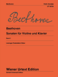 Wiener Urtext Edition Beethoven: Violin Sonatas - Volume 1 (violin) WIENER | Metzler Violins