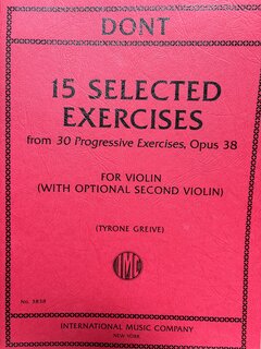 International Music Company Dont (Grieve): 15 Selected Exercises. op 38 (violin) IMC | Metzler Violins