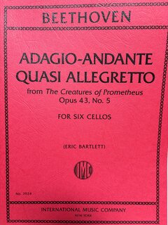 International Music Company Beethoven (Bartlett): Adagio-Andante quasi allegretto from The Creatures of Prometheus, Op. 43, No. 5 (six cellos) IMC | Metzler Violins