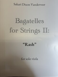 Dixon Vanderveer: Bagatelles for Strings II: "Rash" (viola) | Metzler Violins