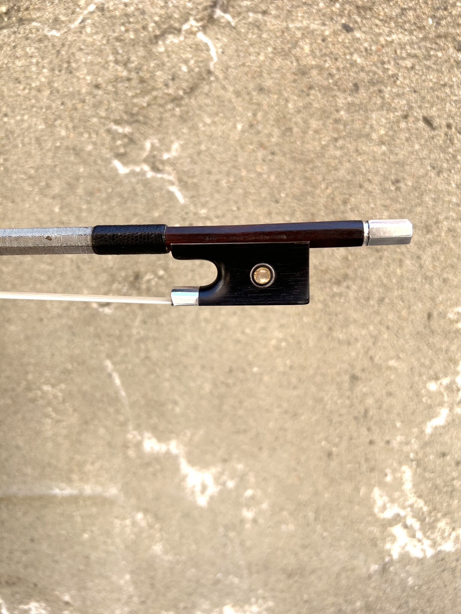 French Pierre Maline silver violin bow branded "FERET-MARCOTTE", Raffin cert. | Metzler Violins