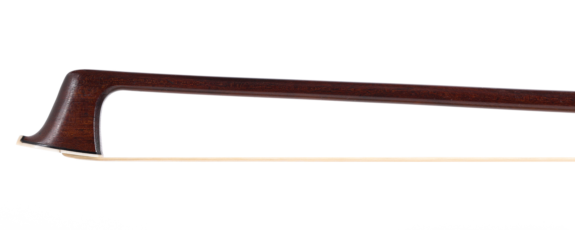 Pique pernambuco violin bow, silver-mounted, 57g, early 20th century, GERMANY