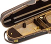Mika dart-shaped adjustable viola case, black/brown brocade, wood shell
