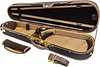 Mika dart-shaped adjustable viola case, black/brown brocade, wood shell