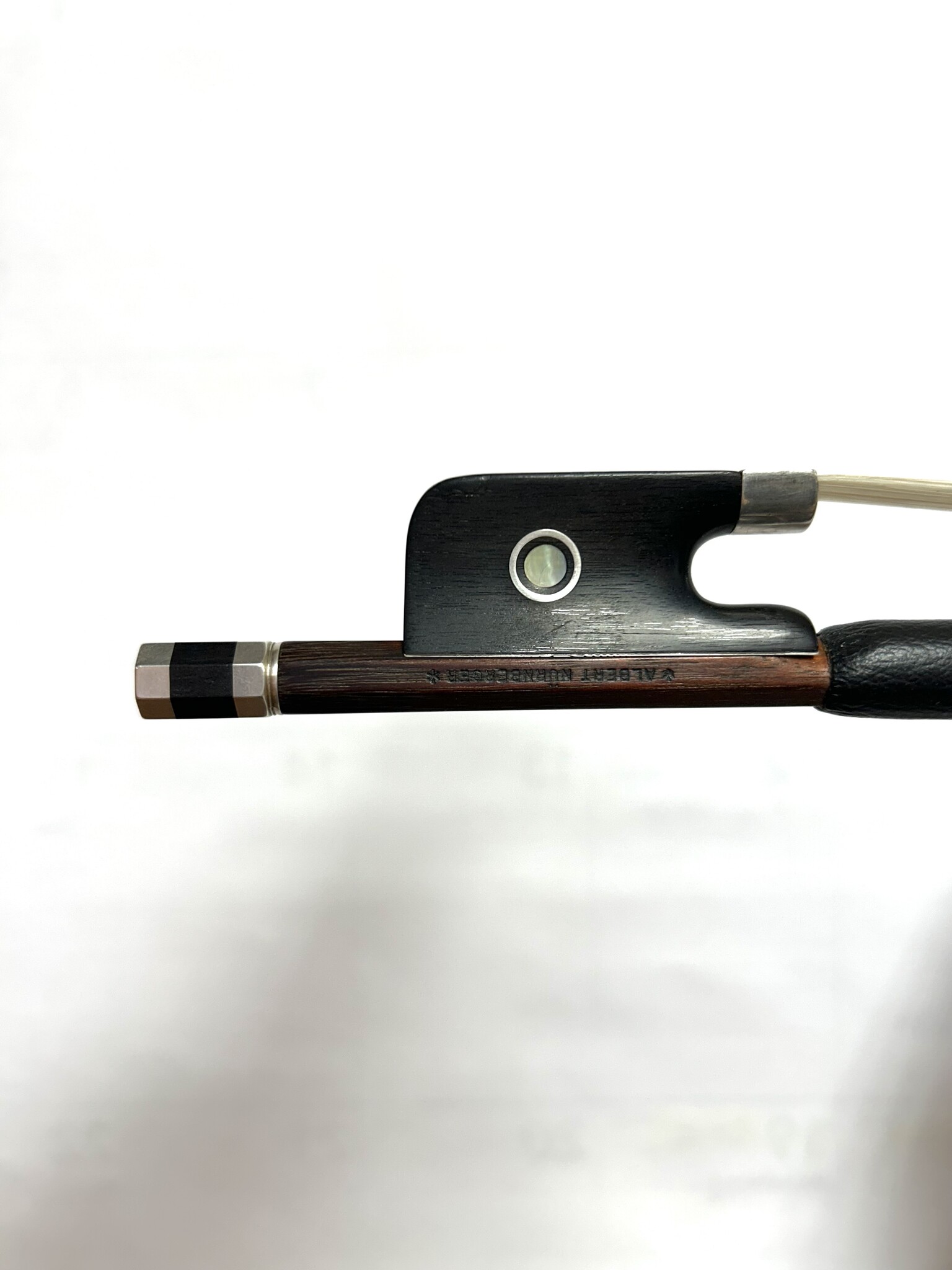 *ALBERT NÜRNBERGER* silver cello bow, octagonal stick, 78.1 grams, ca 1950 | Metzler Violins