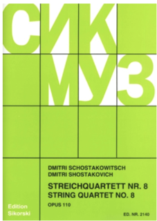 Edition Sikorski Shostakovich: String Quartet No.8 Op.110 (string quartet) Sikorski