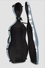 Eastman cello case, ABS plastic, hardshell with wheels, Sky Blue