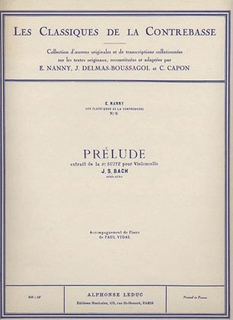 Bach, J.S. (Nanny): Prelude from the 2nd Cello Suite arranged for bass & piano