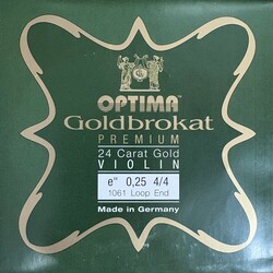 Lenzner Goldbrokat violin E, 24k gold, 25 loop