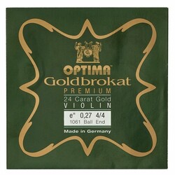 Lenzner Goldbrokat violin E, 24k gold, 27 ball