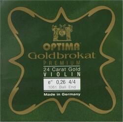 Lenzner Goldbrokat violin E, 24k gold, 26 gauge, ball-end | Metzler Violins