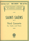 HAL LEONARD Saint-Saens, Camille (Sauret): Violin Concerto #3 Op.61 in B minor (violin & piano)