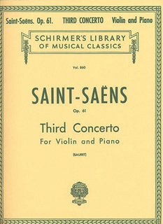HAL LEONARD Saint-Saens, Camille (Sauret): Violin Concerto #3 Op.61 in B minor (violin & piano)