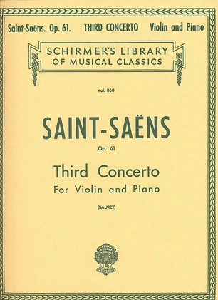 HAL LEONARD Saint-Saens, Camille (Sauret): Violin Concerto #3 Op.61 in B minor (violin & piano)