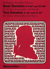 Barenreiter Mozart , W.A.: 2 Sonatas K46d & 46e (violin, cello, piano) Barenreiter