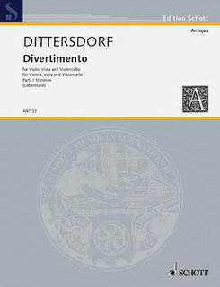 Schott Music Dittersdorf, von K.D. (Lebermann, ed.): Divertimento Krebbs  131 (violin, viola, and cello)