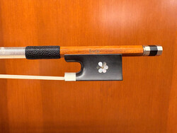Pernambuco violin bow, unbranded, good quality with ebony frog,