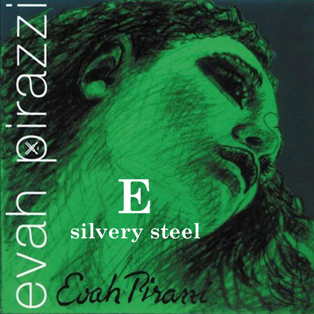 Pirastro EVAH PIRAZZI silvery steel violin E string, 4/4 Strong Ball