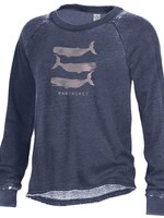 Alternative Apparel Alternative Ladies Crew Neck Stacked Whales