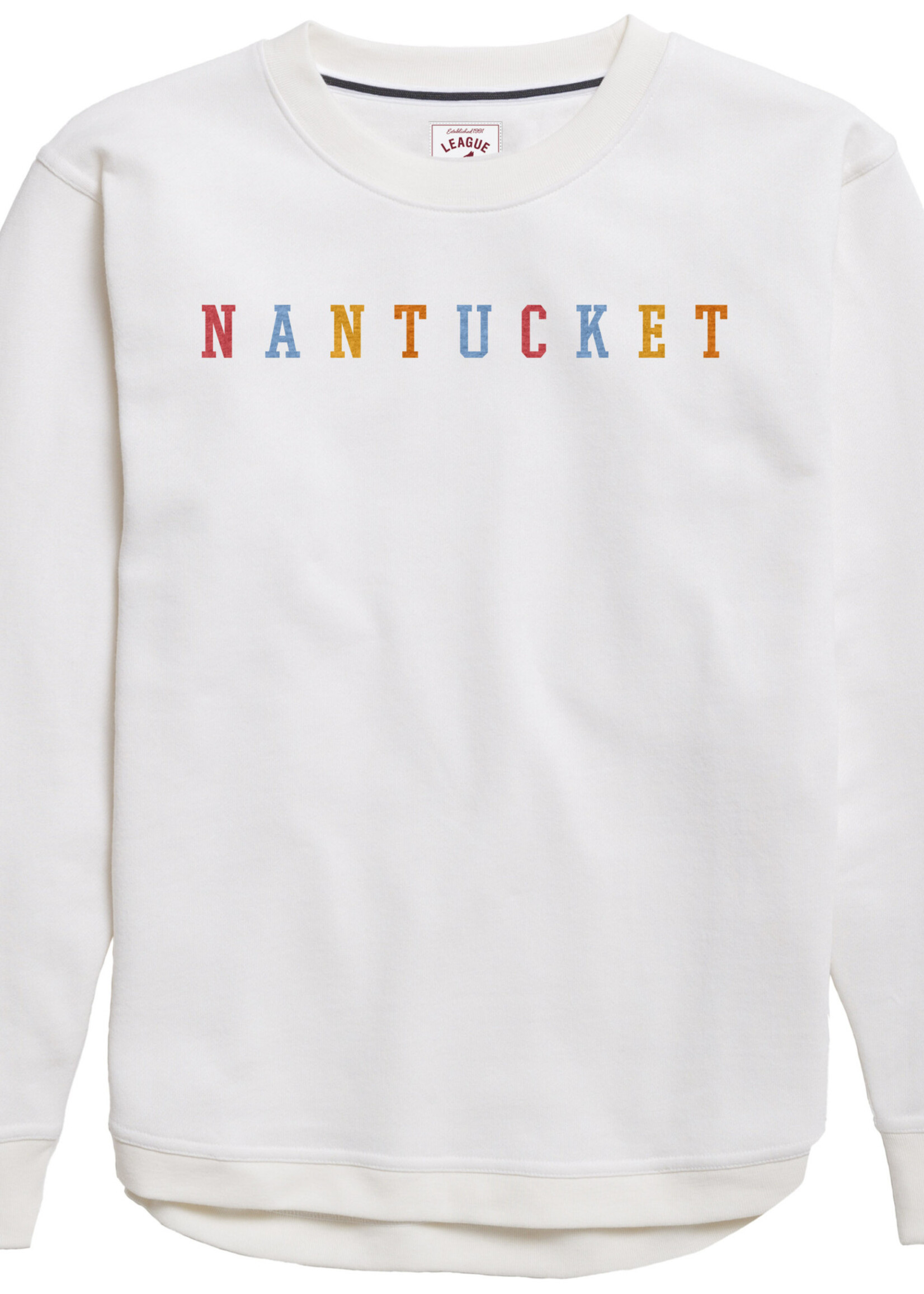 League League Ladies Crew Neck Embroidered Nantucket