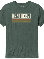 League League Unisex Tee Nantucket over Stripes