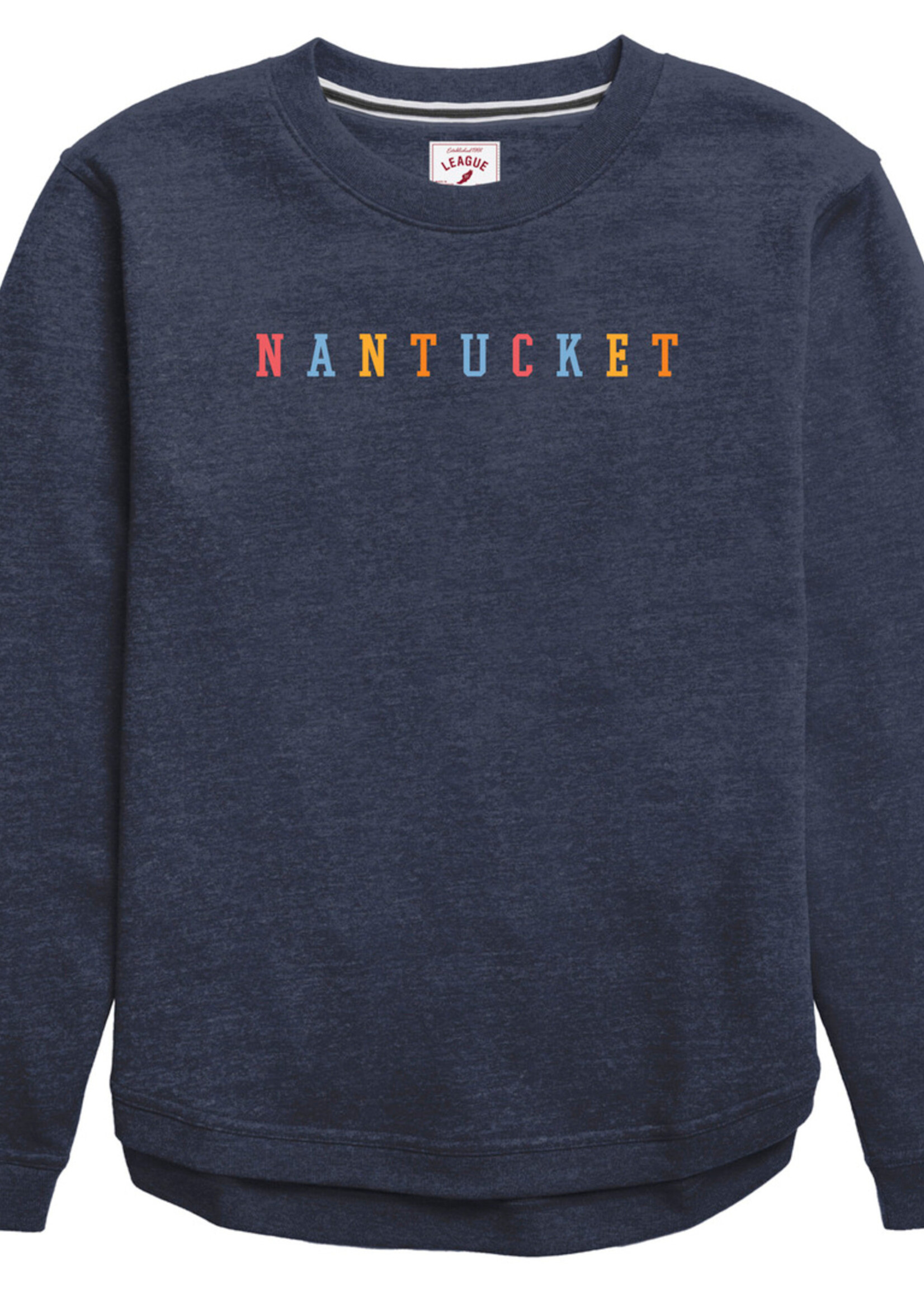 League League Ladies Crew Neck Embroidered Nantucket