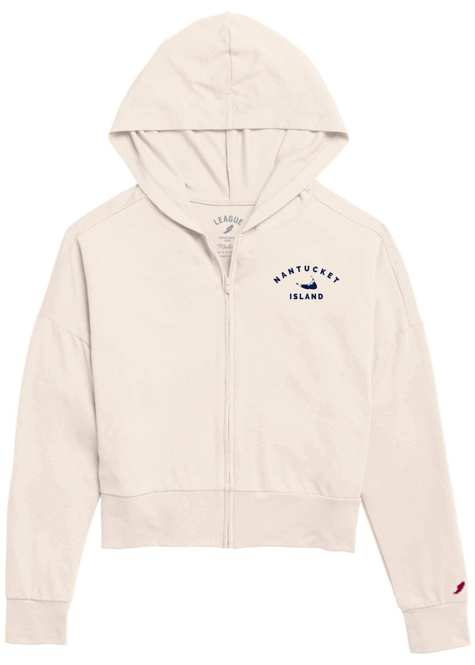 League League Ladies Full Zip Hoodie Left Chest ARC over Island