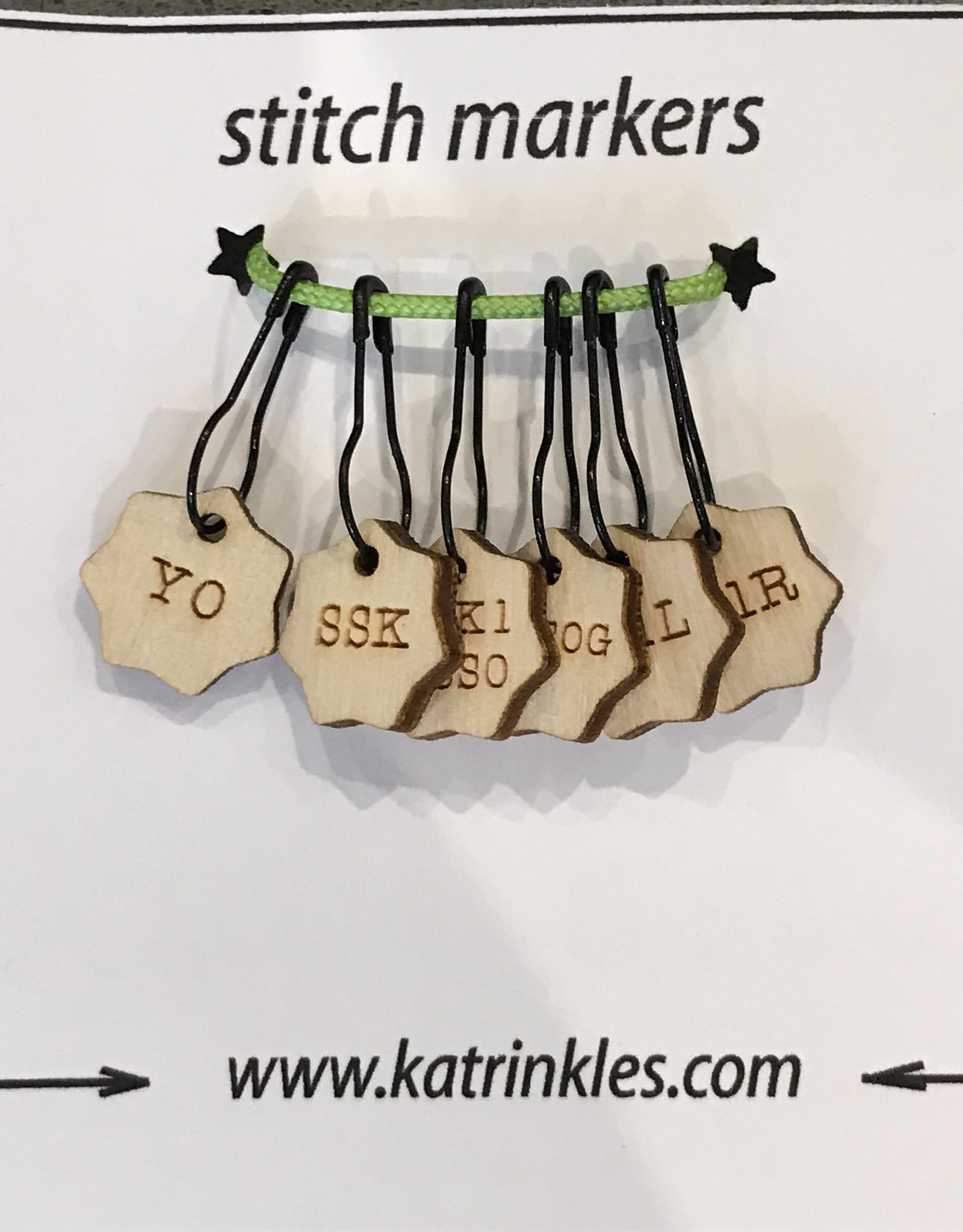 Stitch Markers on Pins