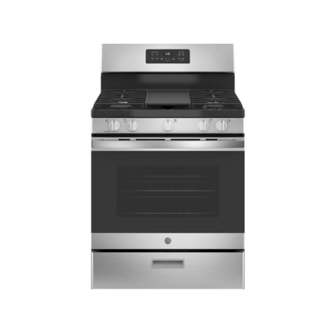 GE GE Stove 30" SS 5Burner w/Broiler JGBS66REKSS Odette's Home Center