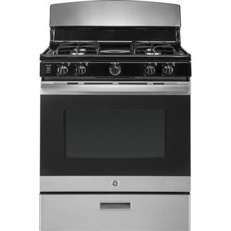 GE GE Stove 30'' S.S 4 Burners w/ Broiler JGBS30REKSS