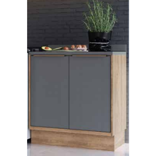 Kitchen Counter 2 Door 120cm Herval PH3039/PH3049 Grey (50120100/50120121)