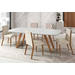 Oval Dinner Table w/ 6 chairs  Off White Herval5341/2971 (50086334/50134155)