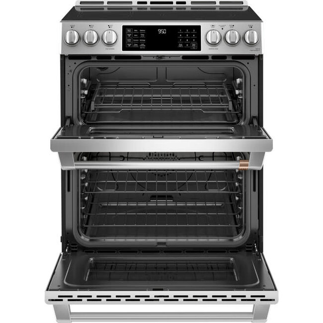 GE Cafe 30" Slide In Electric Stove, Double Oven CHS950P2MS1