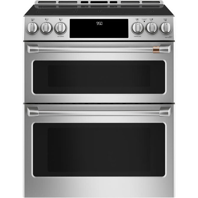 GE Cafe 30" Slide In Electric Stove, Double Oven CHS950P2MS1