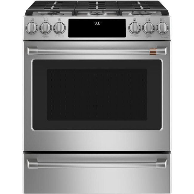 GE Cafe 30" Slide in Gas Stove  S.S C2S900P2MS1