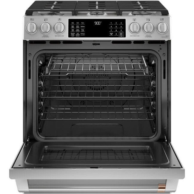GE Cafe 30" Slide in Gas Stove  S.S C2S900P2MS1