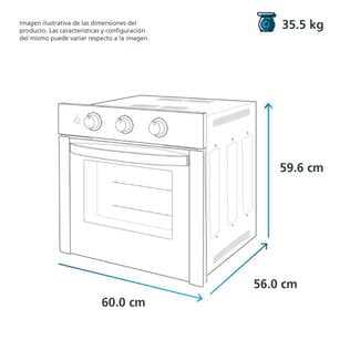 Mabe IO Mabe Oven 60cm, INOX IO6062HGWI0 Gas