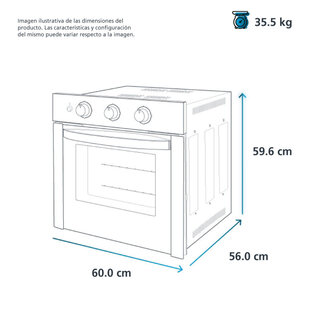 Mabe IO Mabe Wall Oven 60cm, INOX IO6062HGWI0 Gas